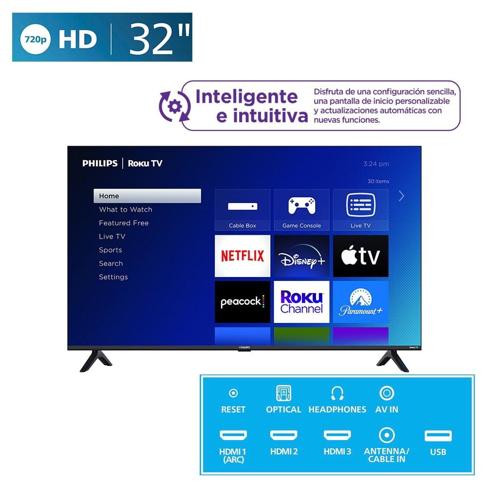 Philips 32 Inch HD Roku LED Smart TV