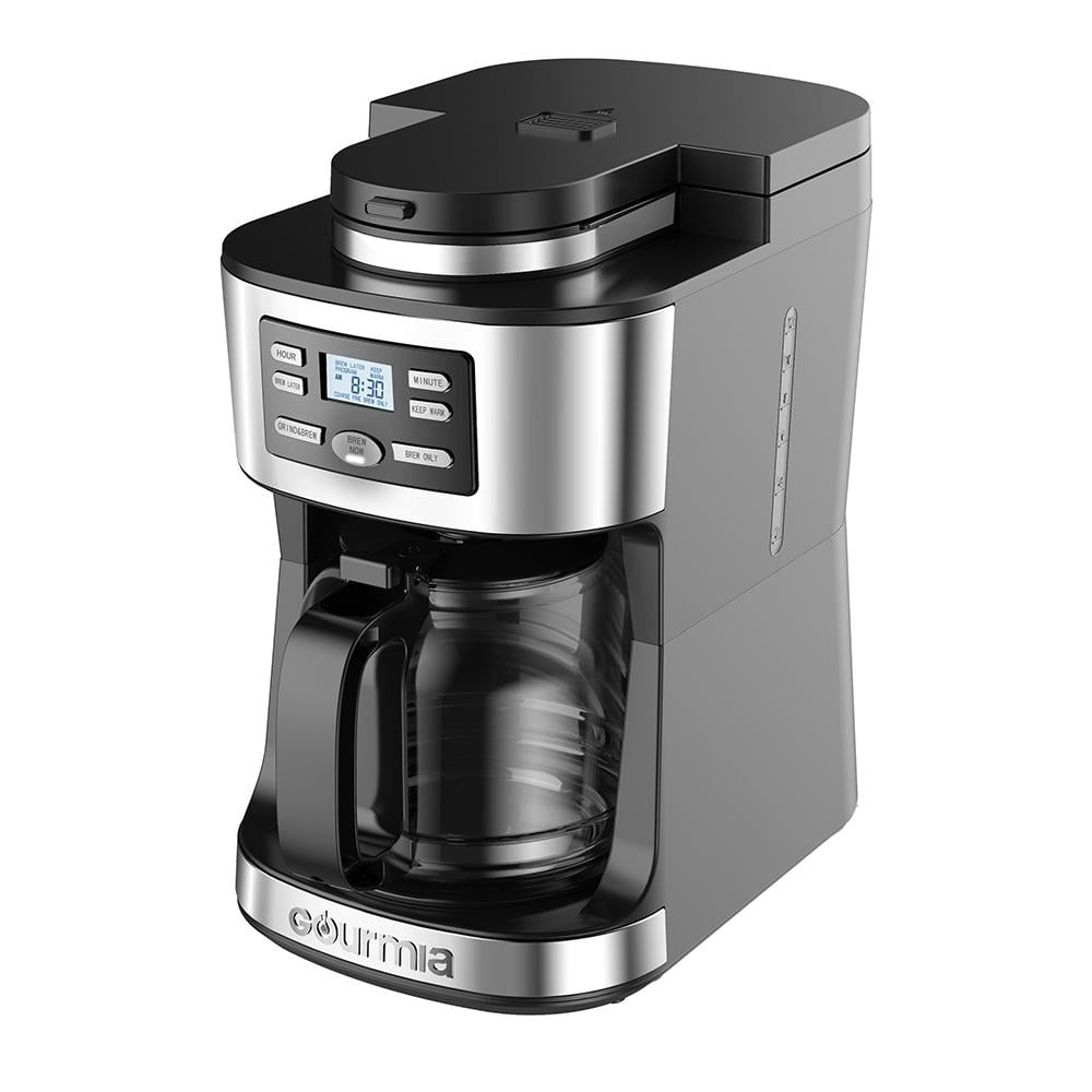 Cafetera Con Molino Gourmia 12 Tazas Negra