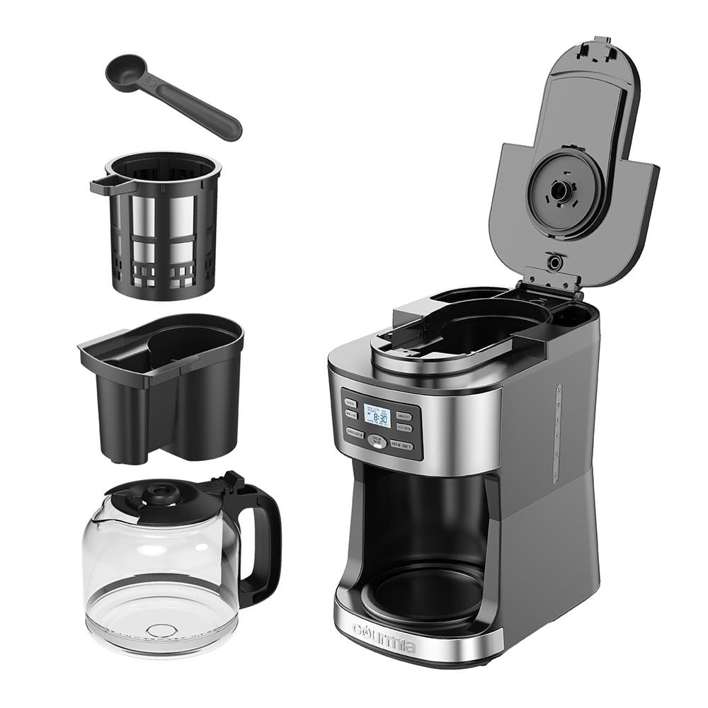 Cafetera Con Molino Gourmia 12 Tazas Negra
