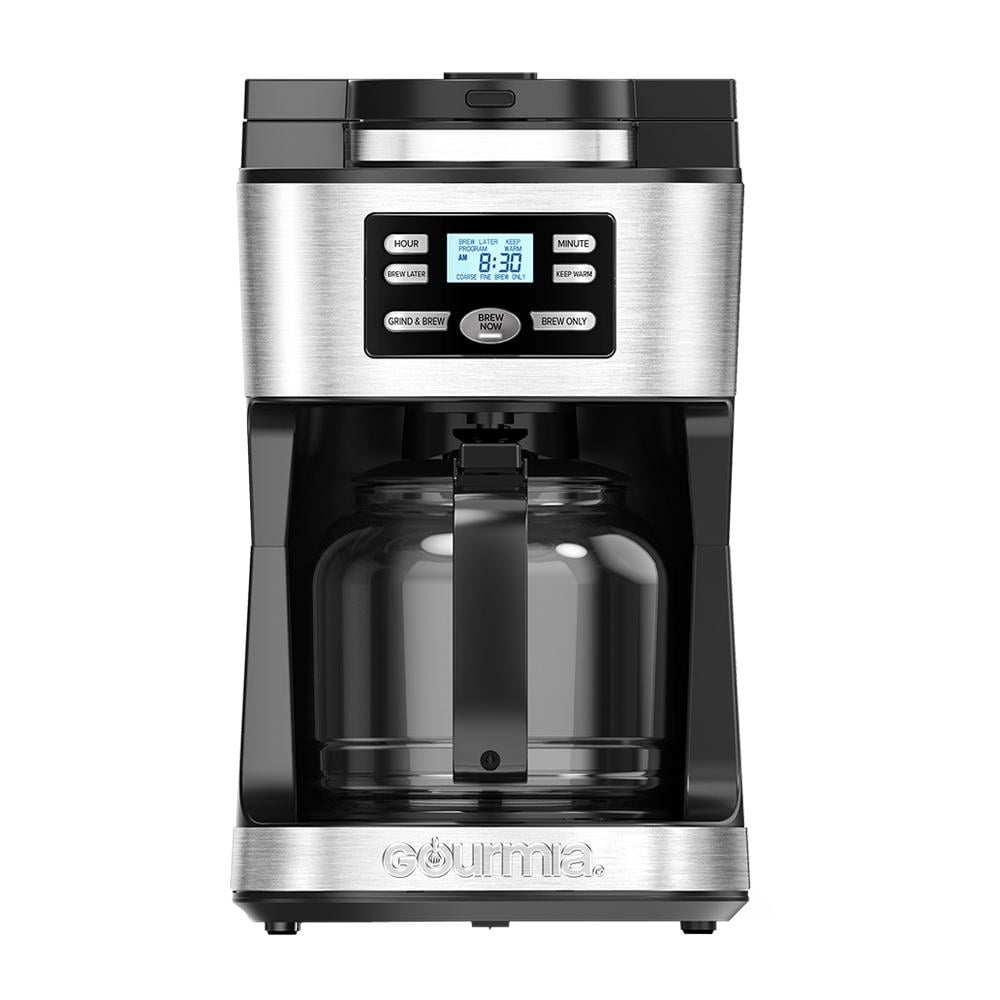 Cafetera Con Molino Gourmia 12 Tazas Negra