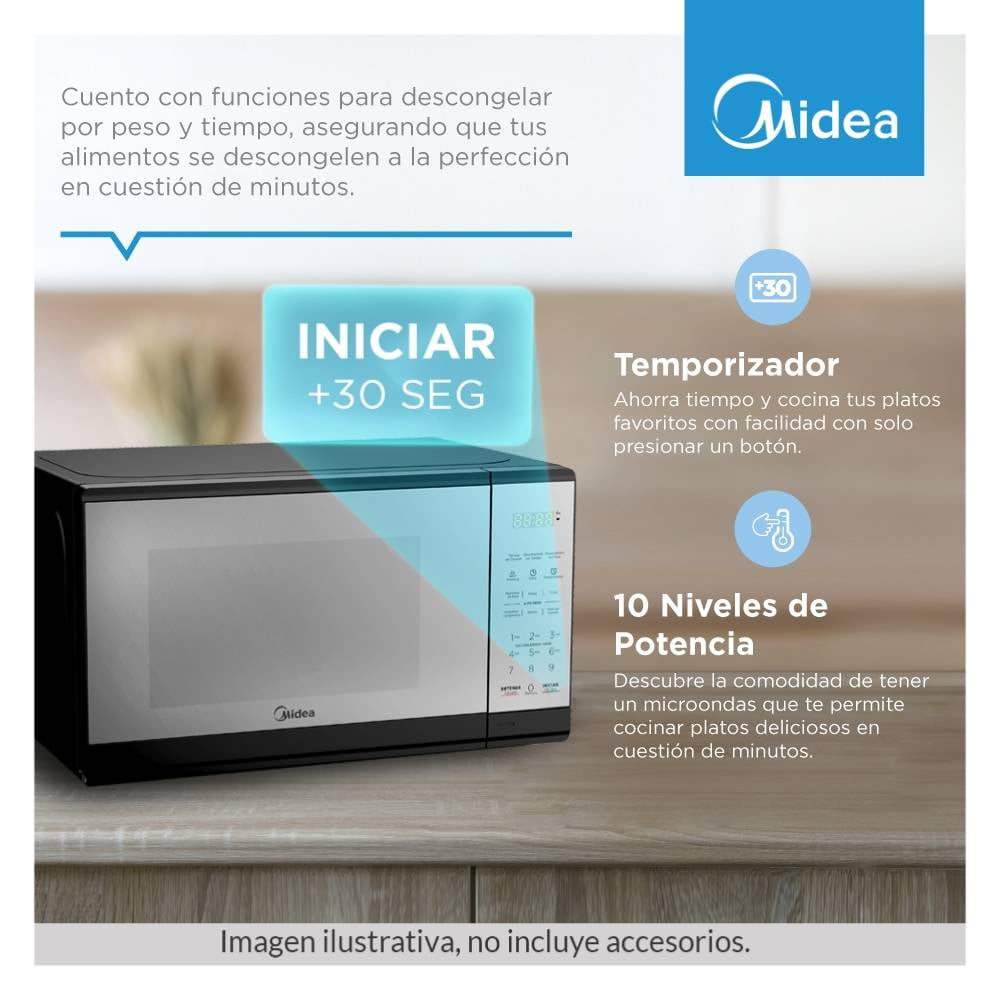 Horno Microondas Midea Negro Capacidad 20 L
