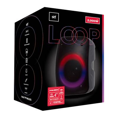 STF Loop 4-Inch Bluetooth Speaker Black ST-S02268 Black