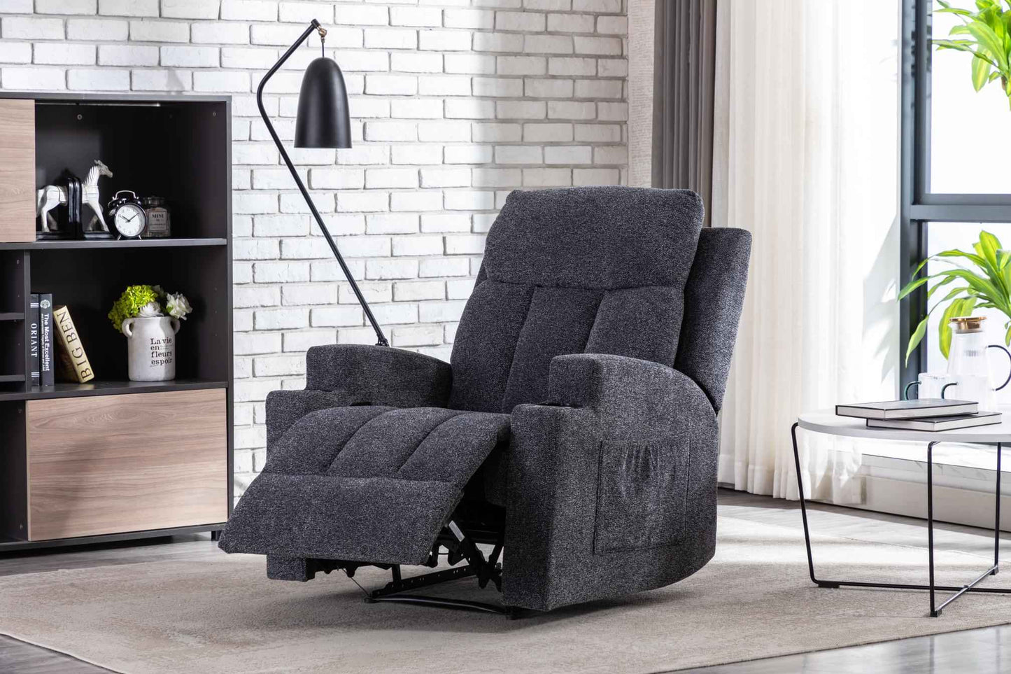 Sofá Individual Reclinable Manual Con Calefacción - Alex Bazar Mx