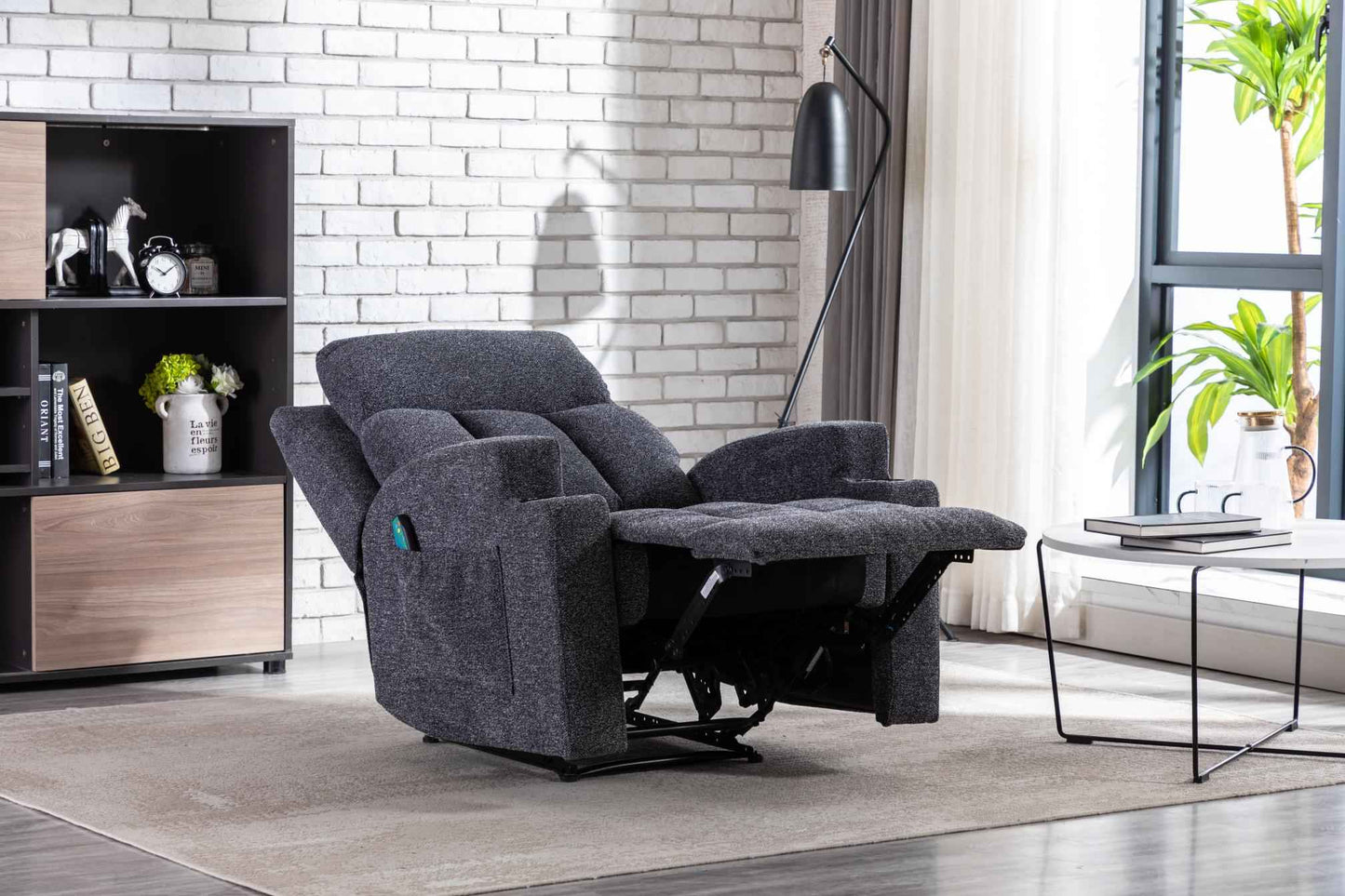 Sofá Individual Reclinable Manual Con Calefacción - Alex Bazar Mx