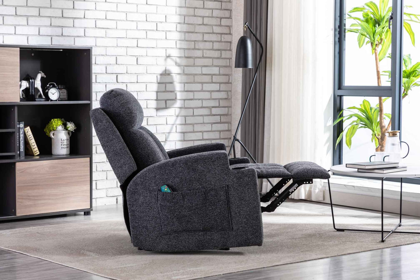 Sofá Individual Reclinable Manual Con Calefacción - Alex Bazar Mx