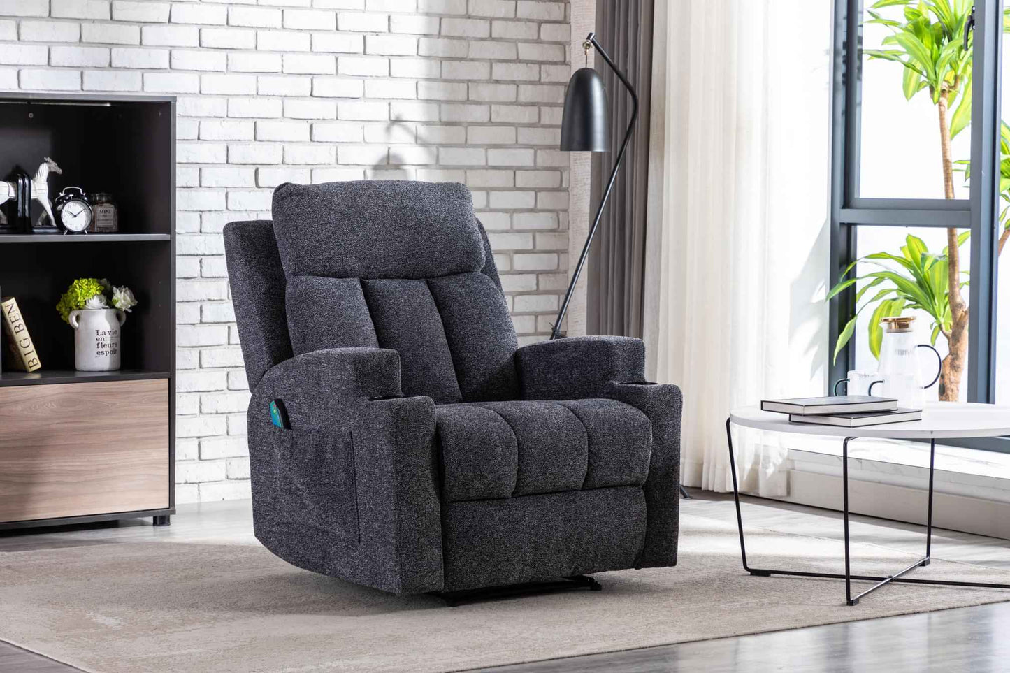 Sofá Individual Reclinable Manual Con Calefacción - Alex Bazar Mx