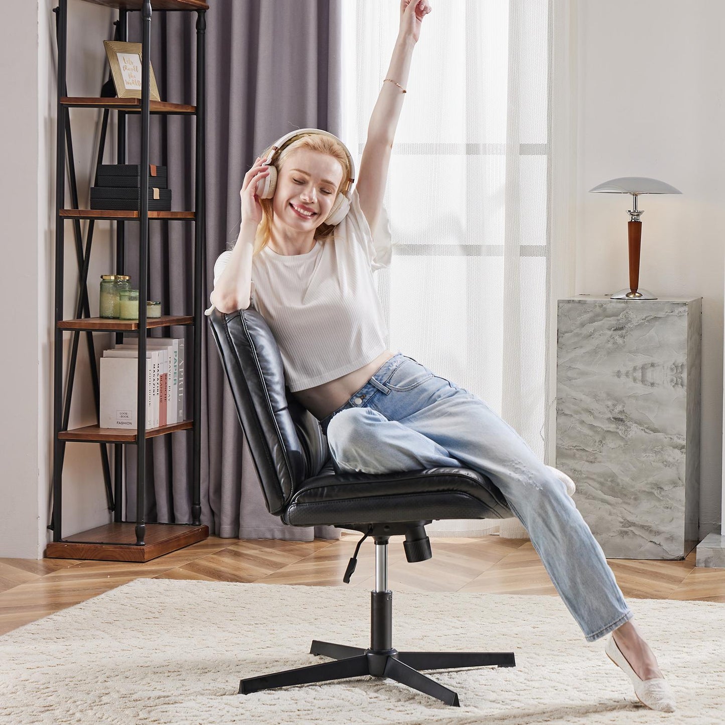 Silla Con Patas Cruzadas Ajustable