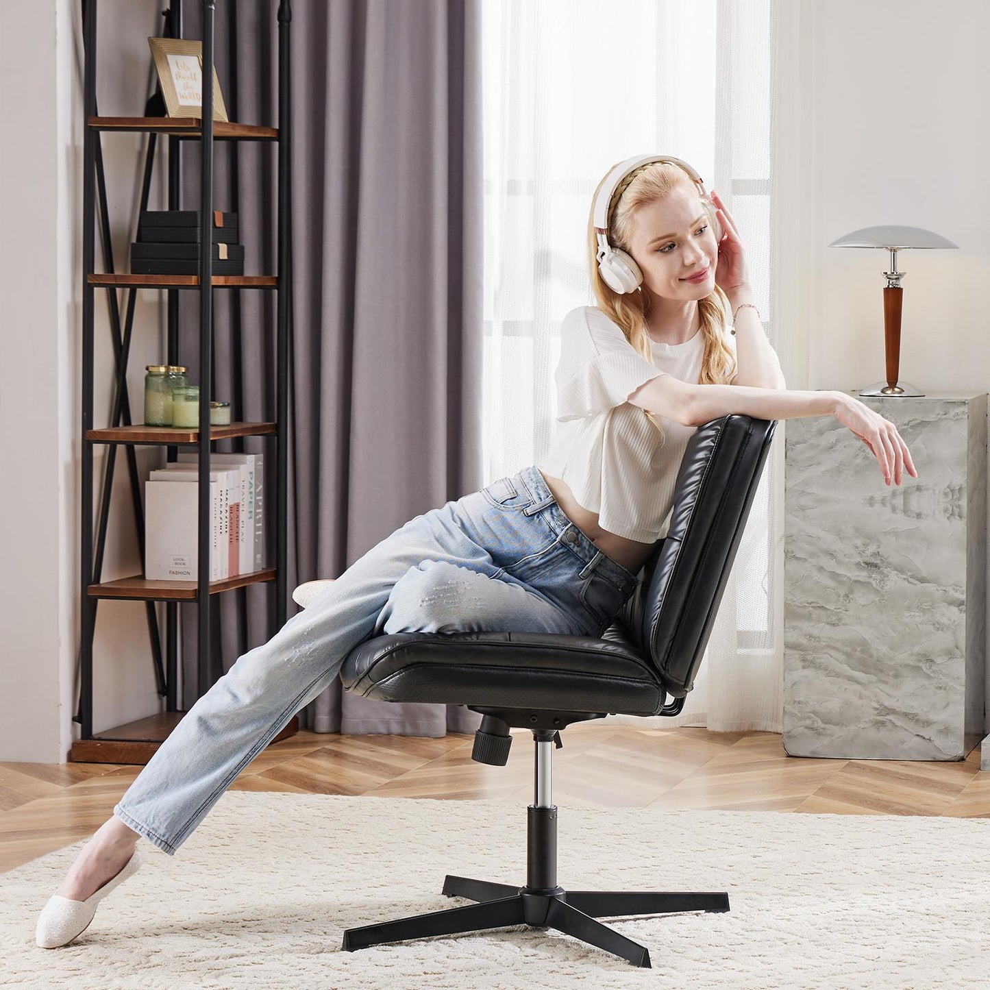 Silla Con Patas Cruzadas Ajustable