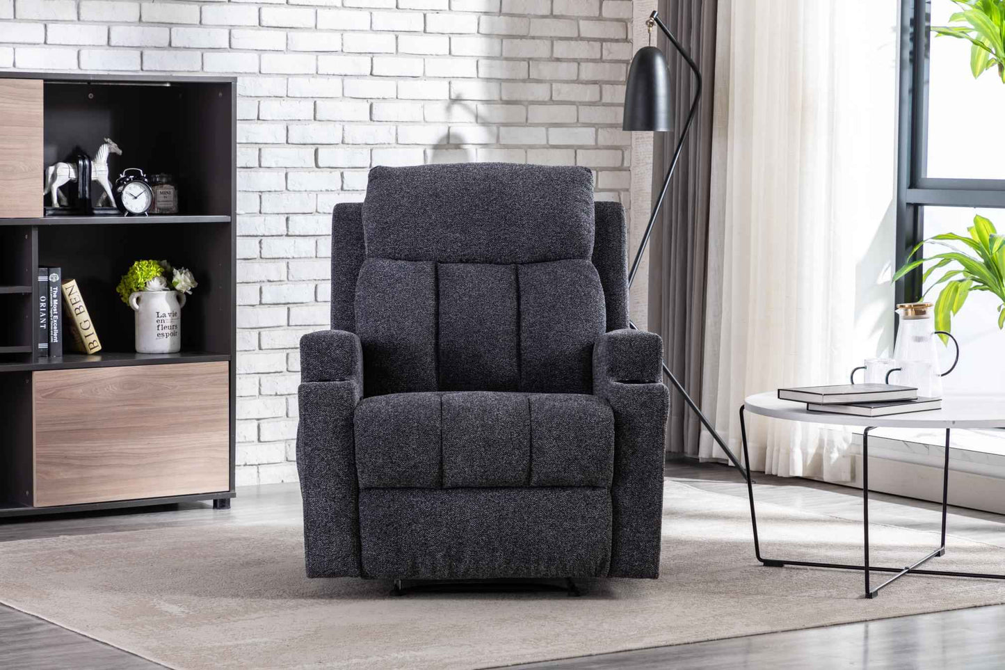Sofá Individual Reclinable Manual Con Calefacción - Alex Bazar Mx