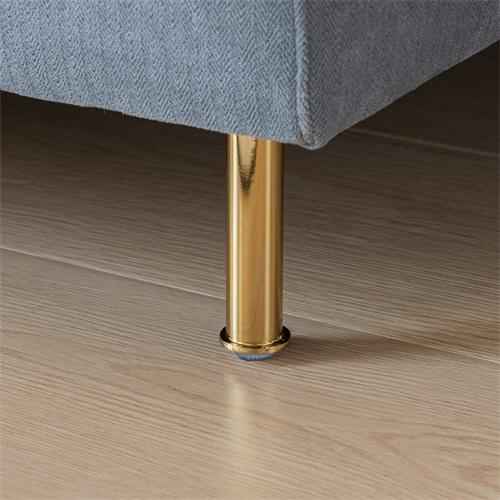 Sofá Modular De Esquina En Forma de L Sofá Seccional Orientado Hacia La Izquierda Lino de Algodón Gris De 90,9'' - Alex Bazar Mx
