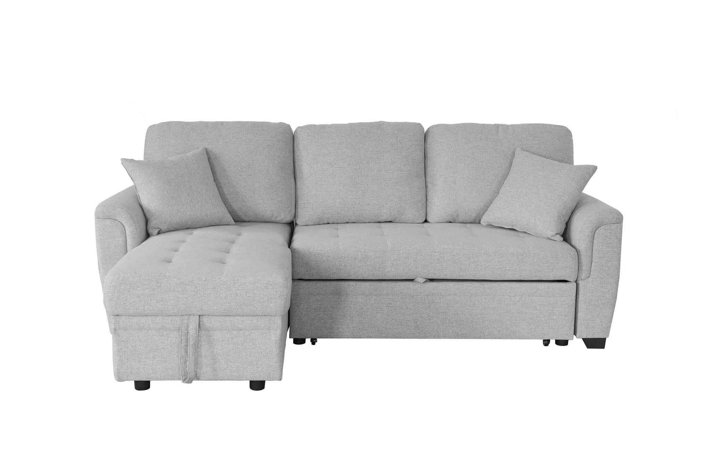 Sofá Cama Con Almacenaje 2049 Cojín Capitonado Y 2 Almohadas - Alex Bazar Mx
