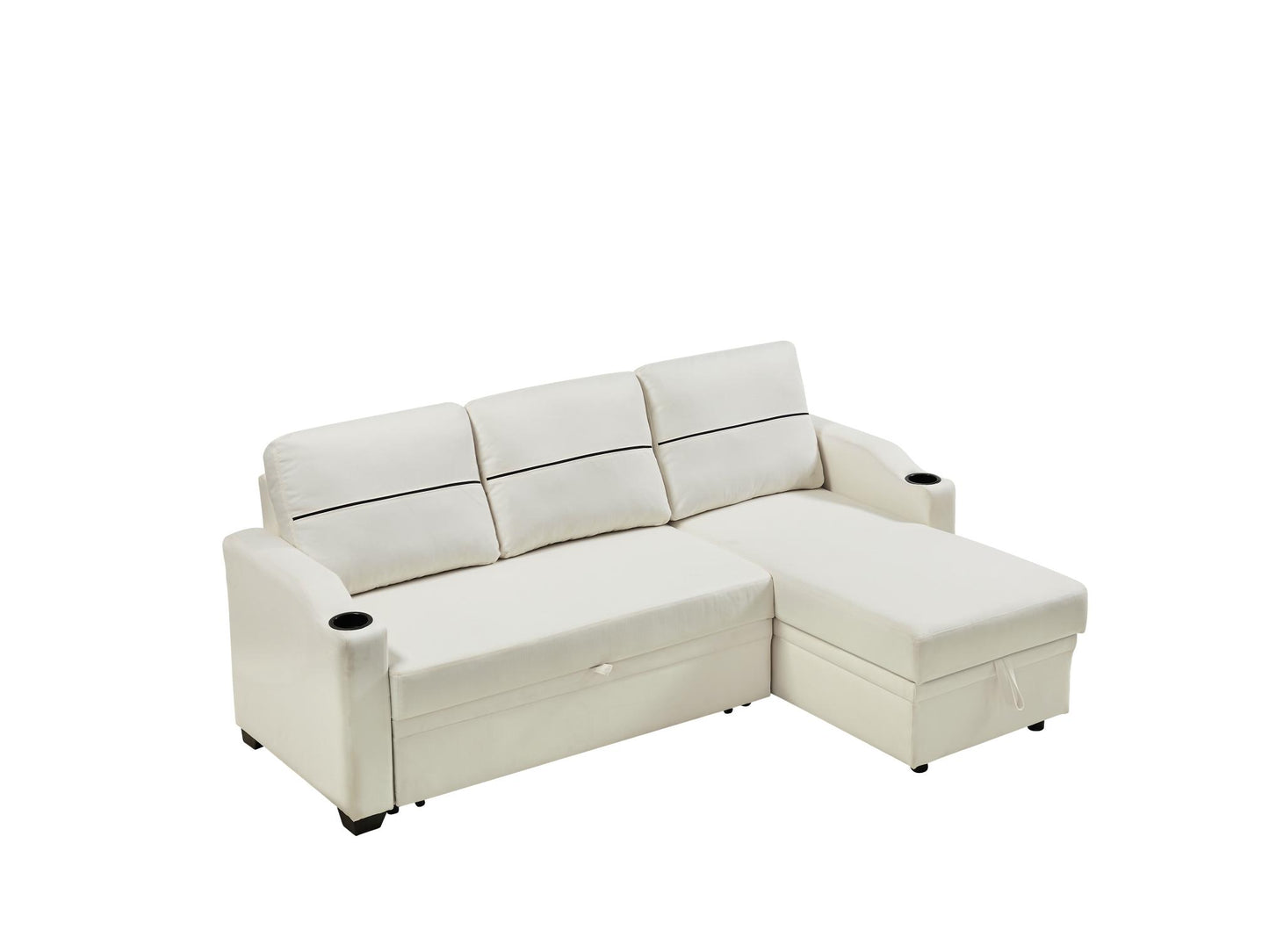 Sofá Cama de Esquina Con Almacenamiento Extraíble Y Chaise Longue - Alex Bazar Mx