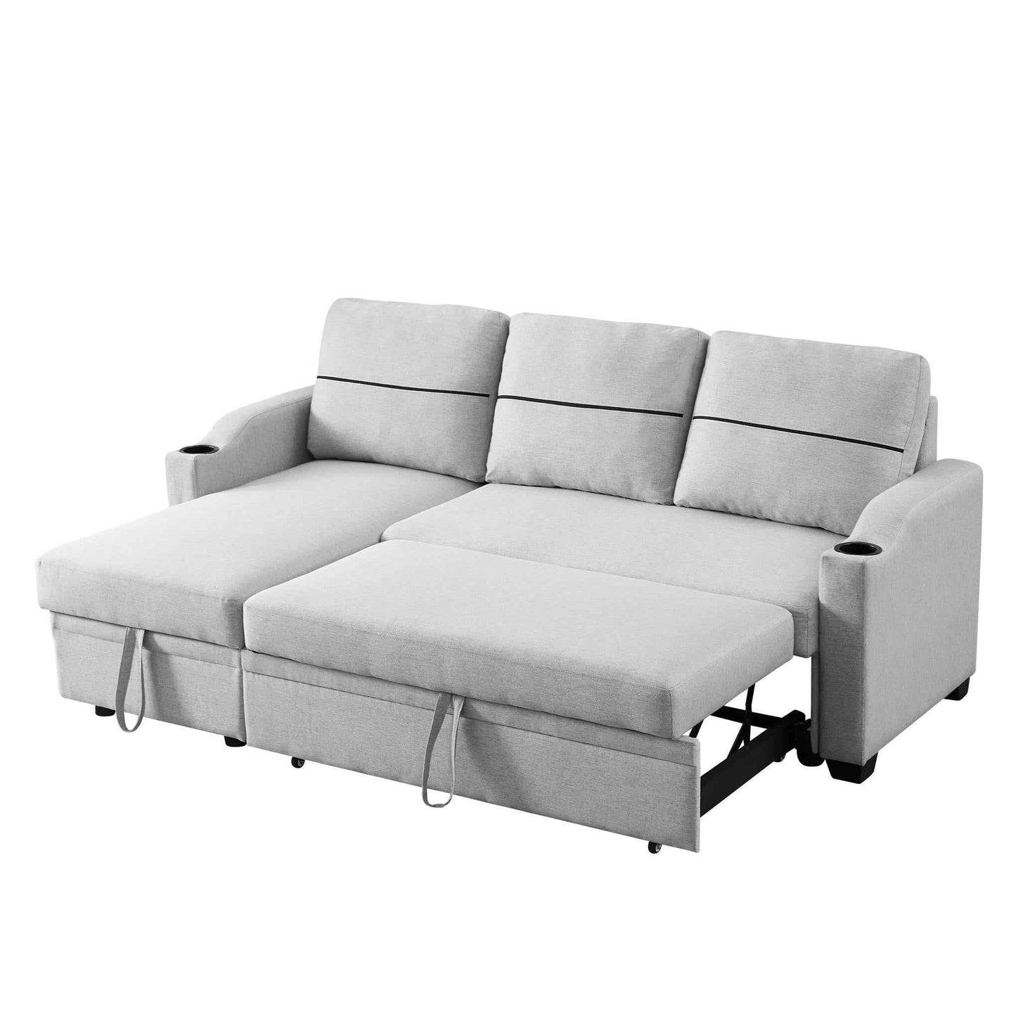 Sofá Cama de Esquina Con Almacenamiento Extraíble Y Chaise Longue - Alex Bazar Mx