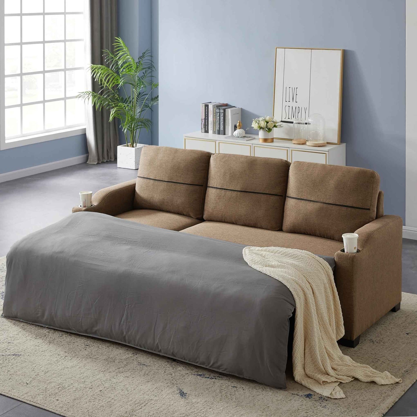 Sofá Cama de Esquina Con Almacenamiento Extraíble Y Chaise Longue - Alex Bazar Mx