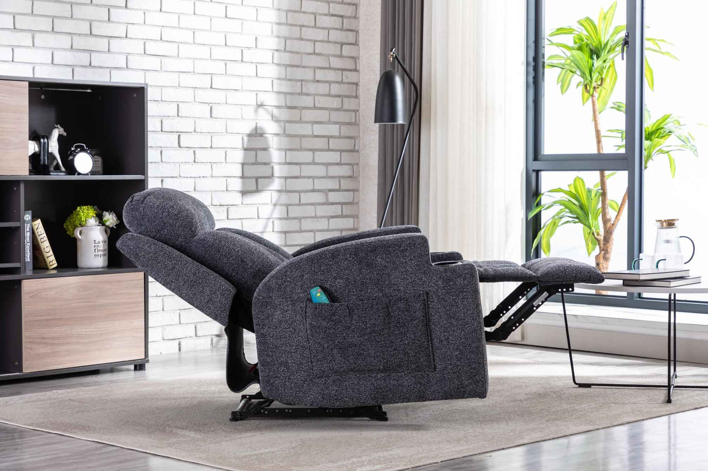Sofá Individual Reclinable Manual Con Calefacción - Alex Bazar Mx