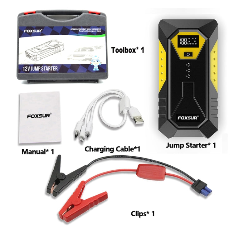 FOXSUR FJS-600 Multifunctional Car Emergency Starting Power Supply
