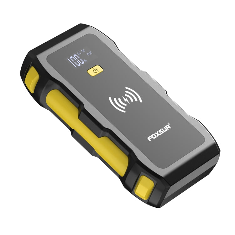 FOXSUR FJS-800 12V Multifunctional Car Emergency Starter with Wireless Smartphone Charging