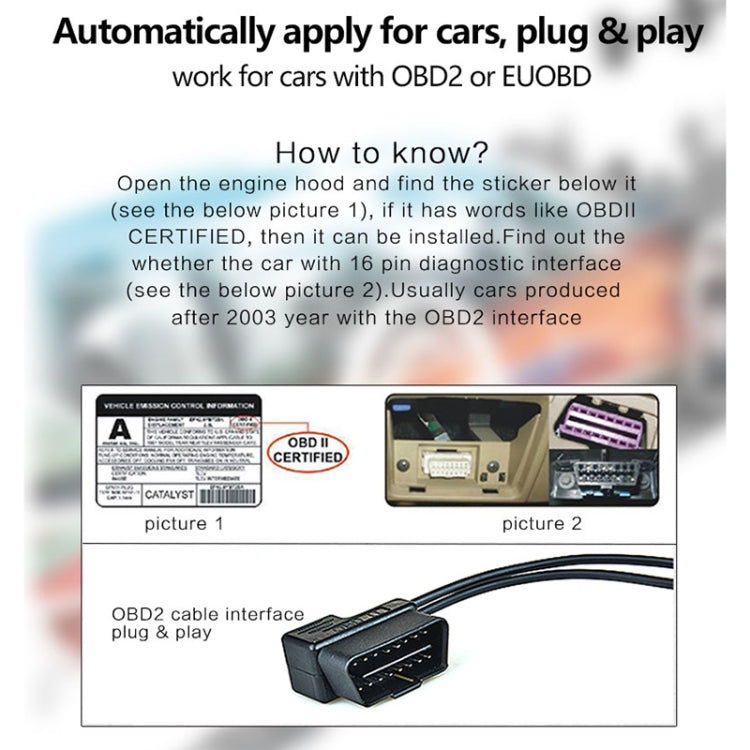 D5000 OBD2 Universal 5-inch Head-up Display Speed and Safety System