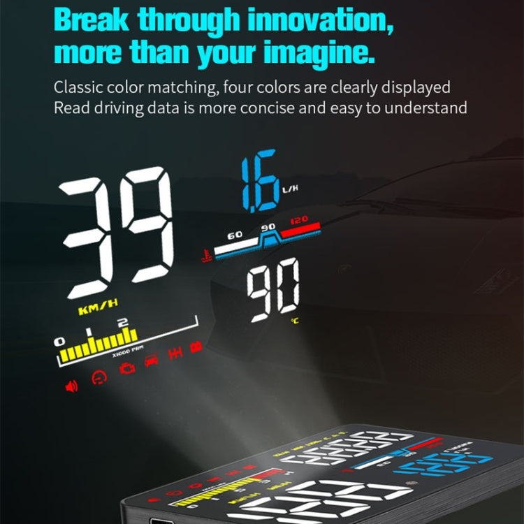 D5000 OBD2 Universal 5-inch Head-up Display Speed and Safety System