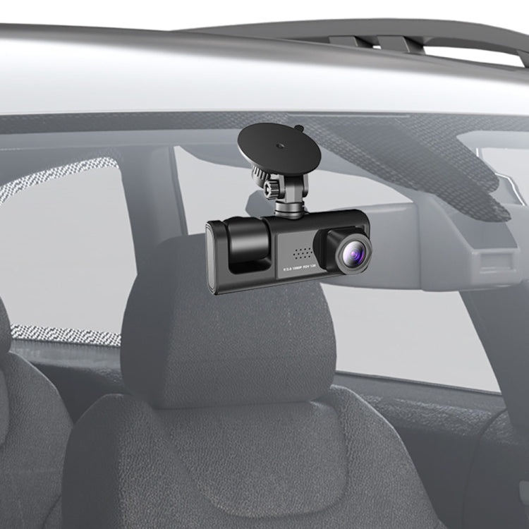 Car Dash Cam with HD Night Vision and 3-Lens Video