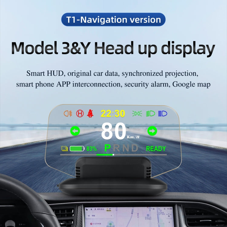 5.1 Inch Universal Head-Up Display HUD T1 Speed Overspeed Alarm