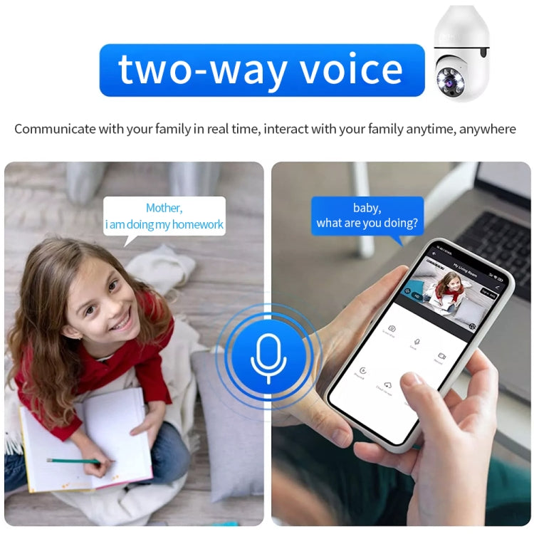 A6 2MP HD WiFi Bulb Camera with Motion Sensor and Night Vision