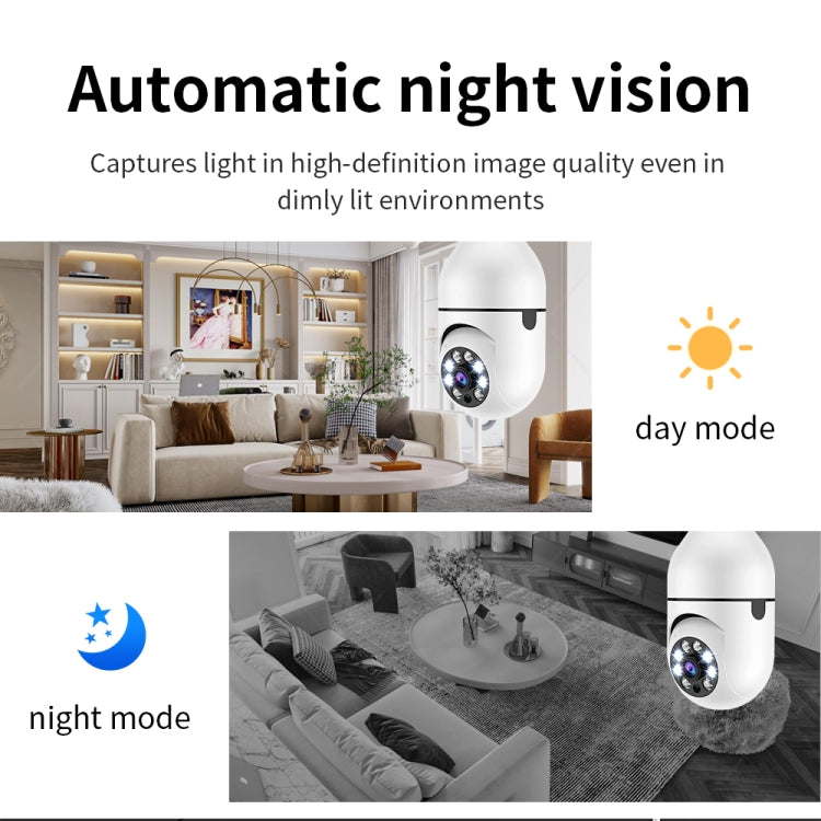 A6 2MP HD WiFi Bulb Camera with Motion Sensor and Night Vision