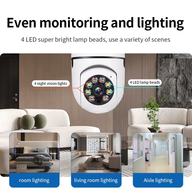 A6 2MP HD WiFi Bulb Camera with Motion Sensor and Night Vision