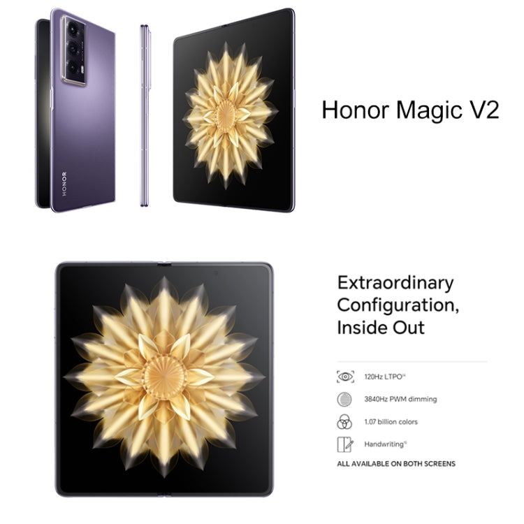 Honor Magic V2 Ultimate 5G, 7,92 pulgadas + 6,43 pulgadas MagicOS 7.2 Snapdragon 8 Gen2 Octa Core hasta 3,36 GHz, Red: 5G, OTG, no es compatible con Google Play, 16GB+1TB - Alex Bazar Mx
