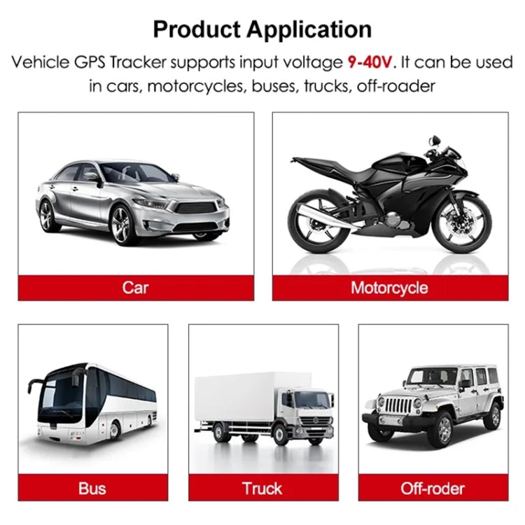 Mini Waterproof 9V-30V 3Pin GPS Vehicle Tracking System