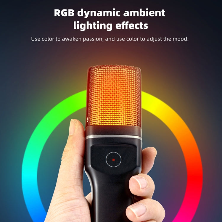 Yanmai SF-777W 2.4G Wireless Desktop Gaming Microphone with RGB Light and Blow Net