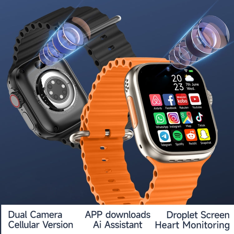 GS37 Smart Watch with 1.95 Inch Display Android 9.0, Spreadtrum SL8541E 1GB+16GB