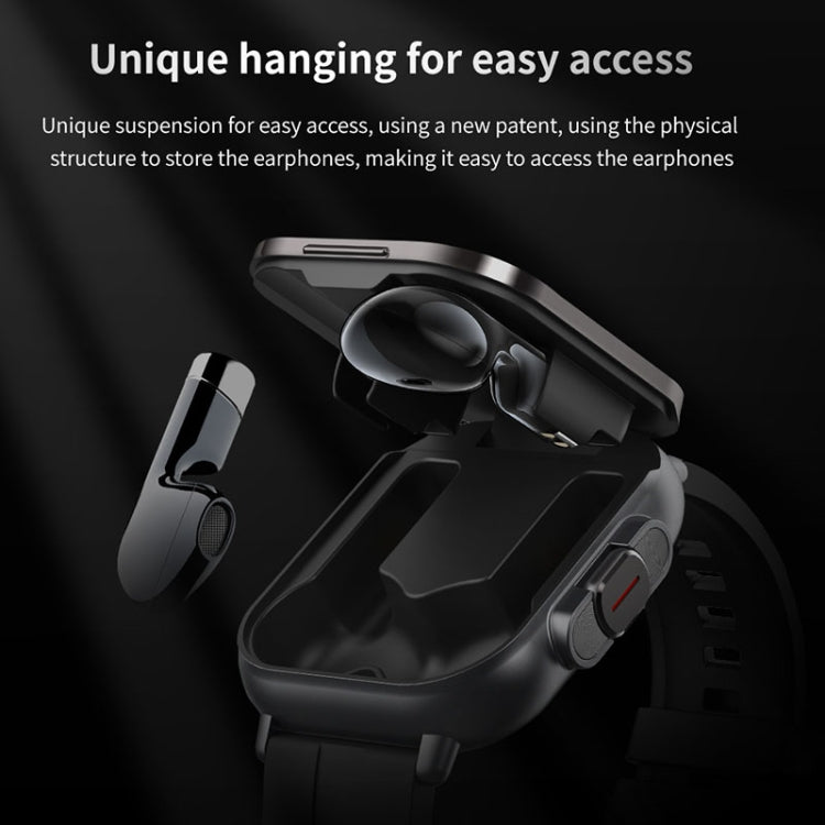 D8 Steel Band Smart Watch 2.01 Inch Screen 2 in 1 With Bluetooth Earphones