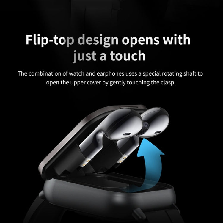 D8 Steel Band Smart Watch 2.01 Inch Screen 2 in 1 With Bluetooth Earphones