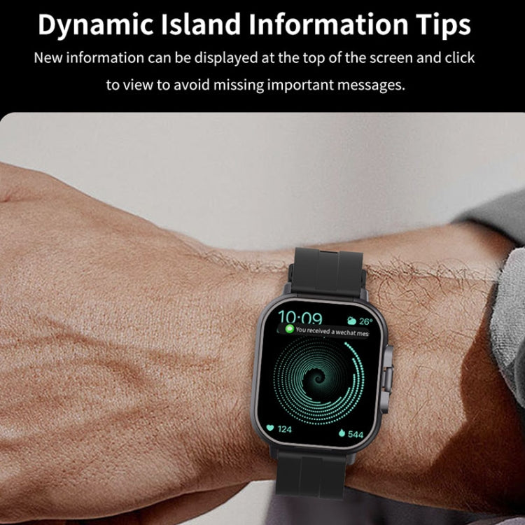 D8 Steel Band Smart Watch 2.01 Inch Screen 2 in 1 With Bluetooth Earphones