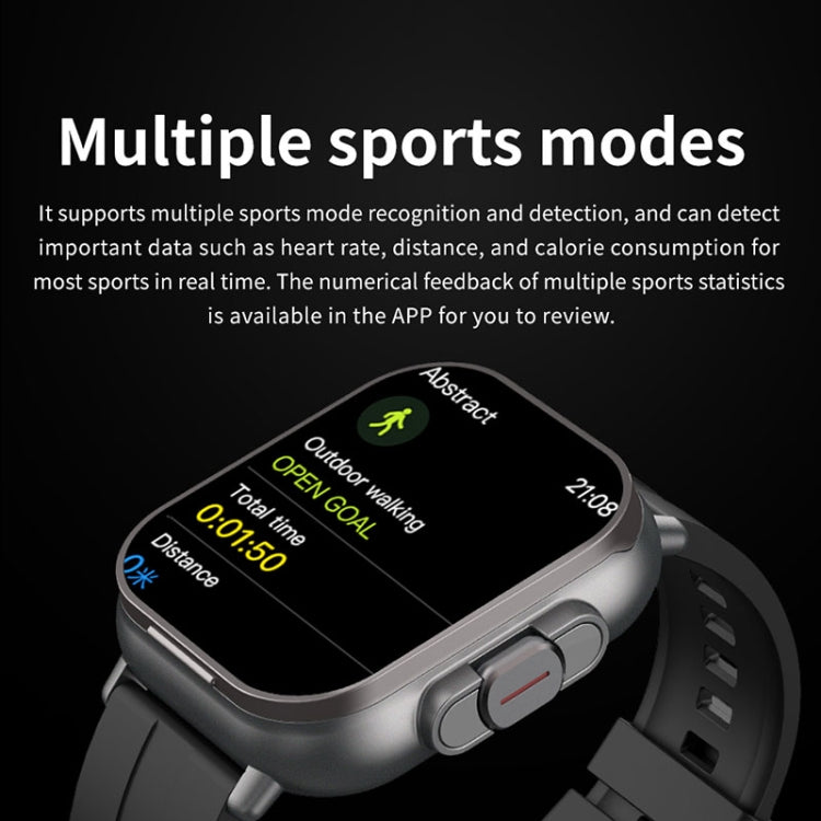 D8 Steel Band Smart Watch 2.01 Inch Screen 2 in 1 With Bluetooth Earphones