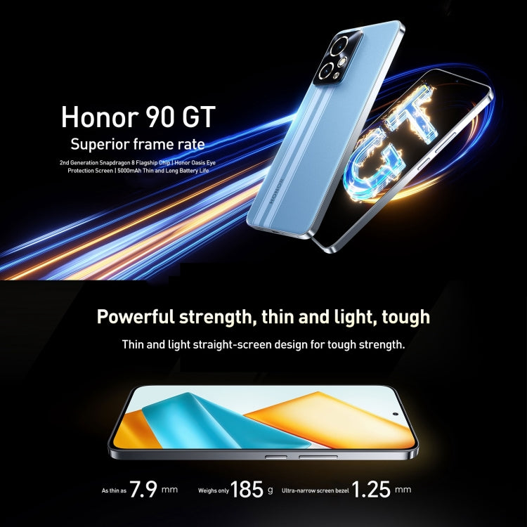 Honor 90 GT, 6,7 pulgadas Magic OS 7.2 Snapdragon 8 Gen 2 Octa Core hasta 2,84 GHz, Red: 5G, OTG, NFC, compatible con Google Play, 12GB+256GB, 16GB+256GB, 16GB+512GB, 24GB+1TB - Alex Bazar Mx