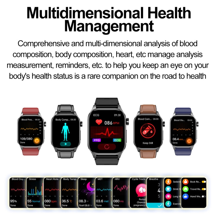 Smart Watch Bluetooth Call/ECG 2.04 Inch AMOLED Screen ET580