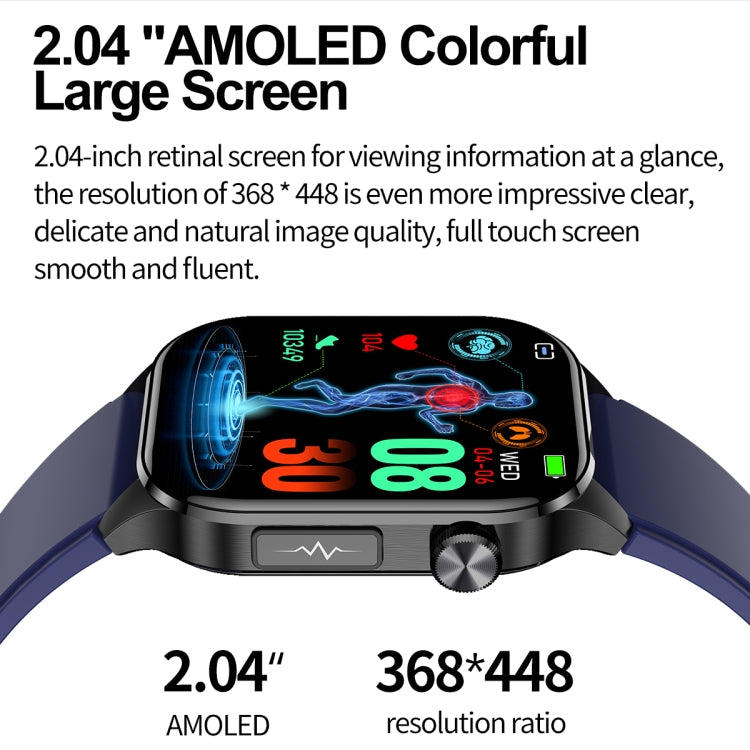 Smart Watch Bluetooth Call/ECG 2.04 Inch AMOLED Screen ET580