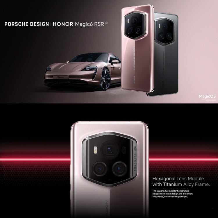 Honor Magic6 RSR Porsche Design, 6,8 pulgadas Magic OS 8.0 Snapdragon 8 Gen 3 Octa Core hasta 3,3 GHz, Red: 5G, OTG, NFC, 24GB+1TB - Alex Bazar Mx