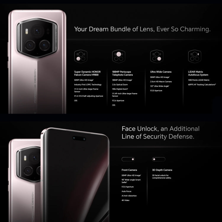 Honor Magic6 RSR Porsche Design, 6,8 pulgadas Magic OS 8.0 Snapdragon 8 Gen 3 Octa Core hasta 3,3 GHz, Red: 5G, OTG, NFC, 24GB+1TB - Alex Bazar Mx