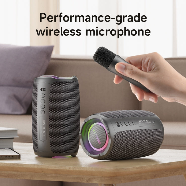 Zealot S61M Wireless Karaoke Microphone Speaker System with RGB Rhythm Light, Single Mic, Dual Mic