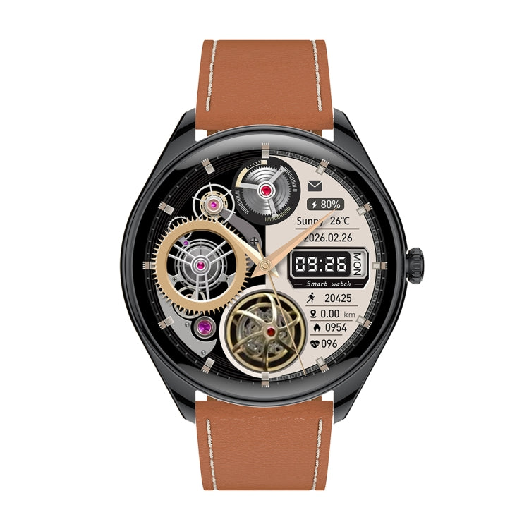 Ultra-thin Smart Watch 1.43 Inch AMOLED HD Screen Leather Strap MT55