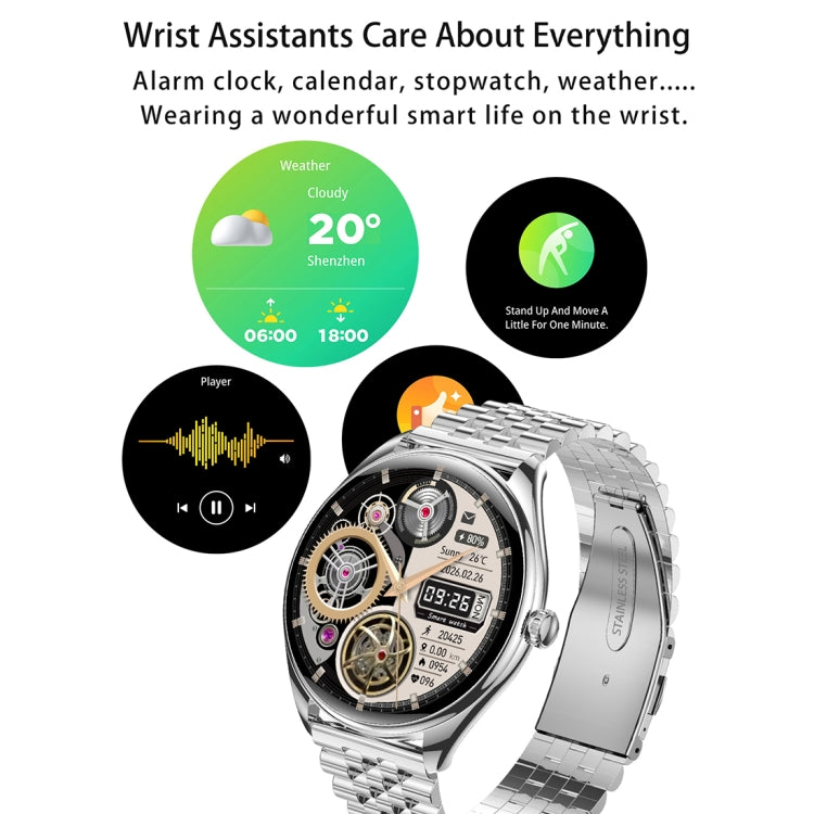 Ultra-thin Smart Watch 1.43 Inch AMOLED HD Screen Leather Strap MT55