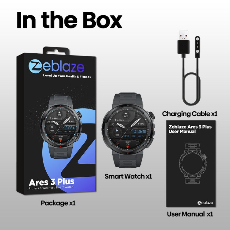 Zeblaze Ares 3 Plus Smartwatch 1.43 Inch Screen