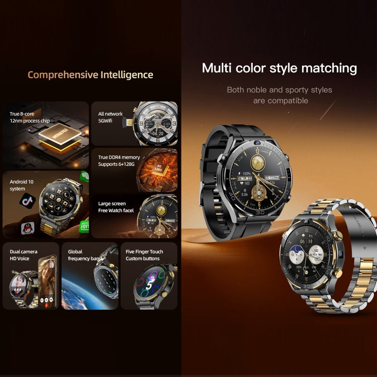 Zeblaze Ares Smart Watch 1.5 Inch 4G LTE Android 10 6 GB + 128 GB