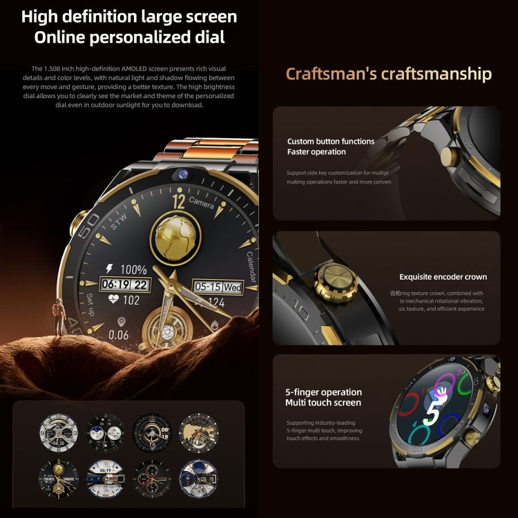 Zeblaze Ares Smart Watch 1.5 Inch 4G LTE Android 10 6 GB + 128 GB