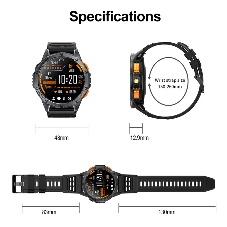 LEMFO K67 Smart Watch with GPS, 1.43-inch AMOLED Display