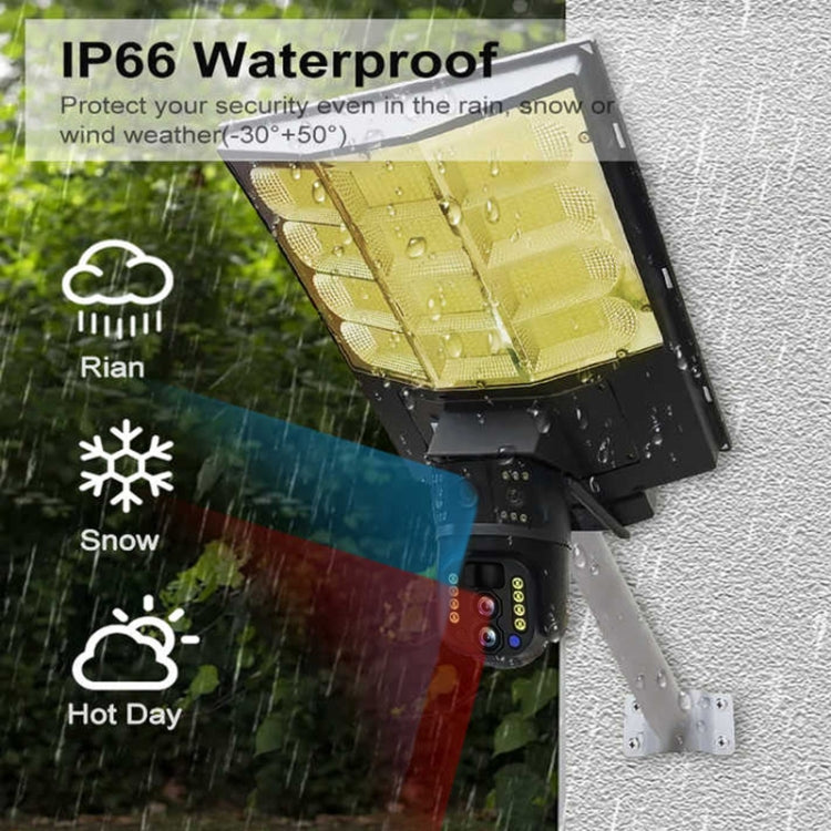 Solar Street Light with 10X Dual Lens HD Surveillance Camera 4G V380