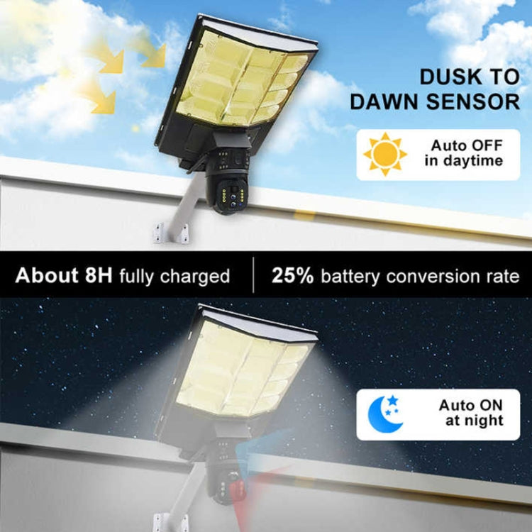 Solar Street Light with 10X Dual Lens HD Surveillance Camera 4G V380